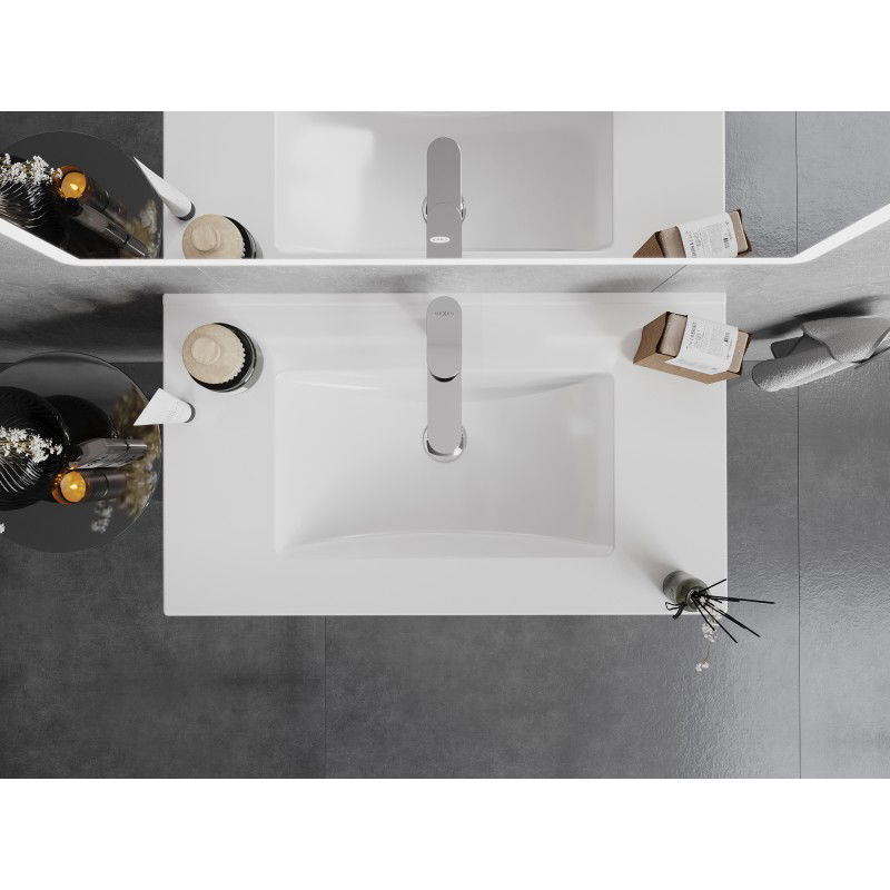 Mexen Atena umyvadlo zapuštěné do desky 80 x 46 cm, bílá - 25018000