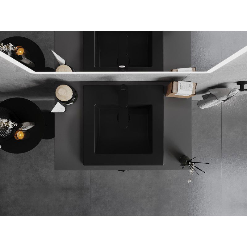 Mexen Atena umyvadlo zapuštěné do desky 41 x 41 cm, černá mat - 25014170