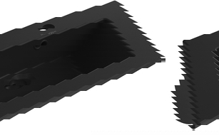 Mexen Atena umyvadlo zapuštěné do desky 41 x 41 cm, černá mat - 25014170