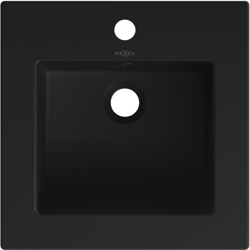 Mexen Atena umyvadlo zapuštěné do desky 41 x 41 cm, černá mat - 25014170