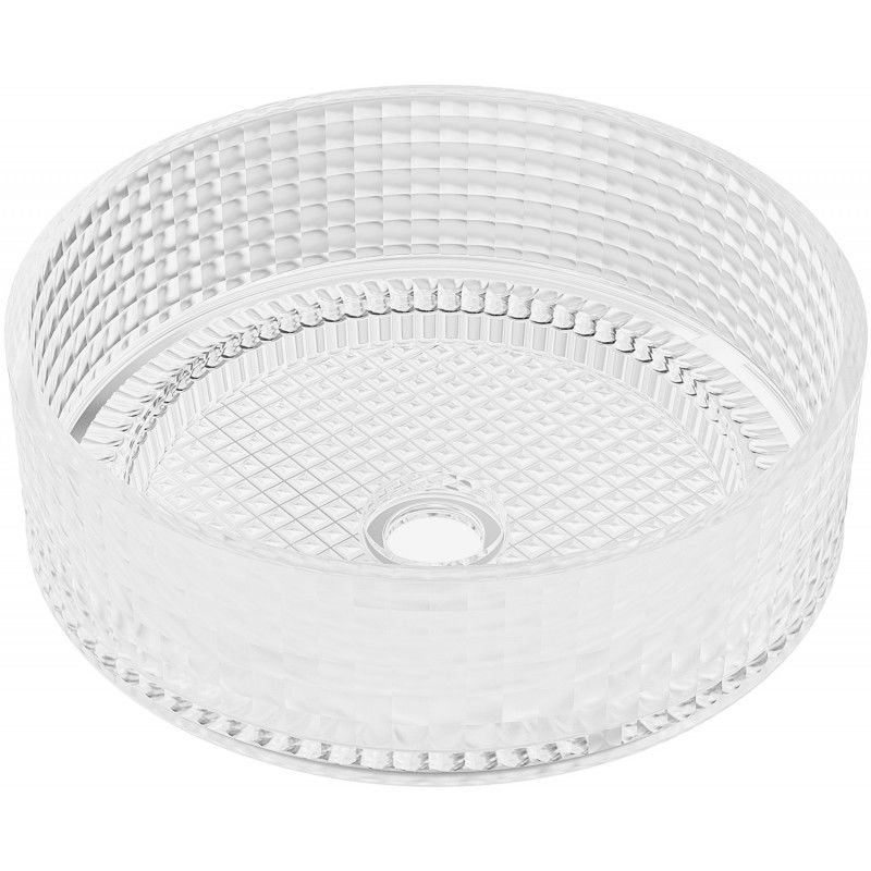 Mexen Lira skleněné umyvadlo na desku 37 x 37 cm, průhledné - 24053700