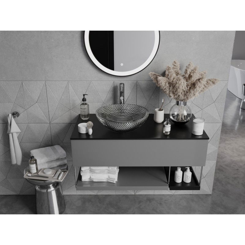 Mexen Olza skleněné umyvadlo na desku 42 x 42 cm, transparentní - 24094200