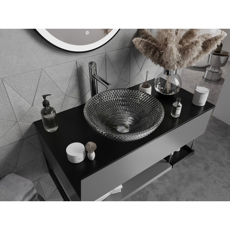 Mexen Olza skleněné umyvadlo na desku 42 x 42 cm, transparentní - 24094200