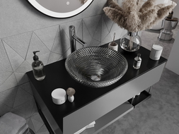 Mexen Olza skleněné umyvadlo na desku 42 x 42 cm, transparentní - 24094200