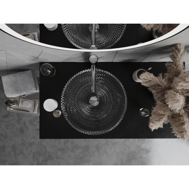 Mexen Olza skleněné umyvadlo na desku 42 x 42 cm, transparentní - 24094200