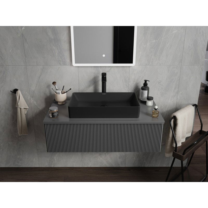 Mexen Nadia umyvadlo na desku 62 x 35 cm, černá mat - 21616085