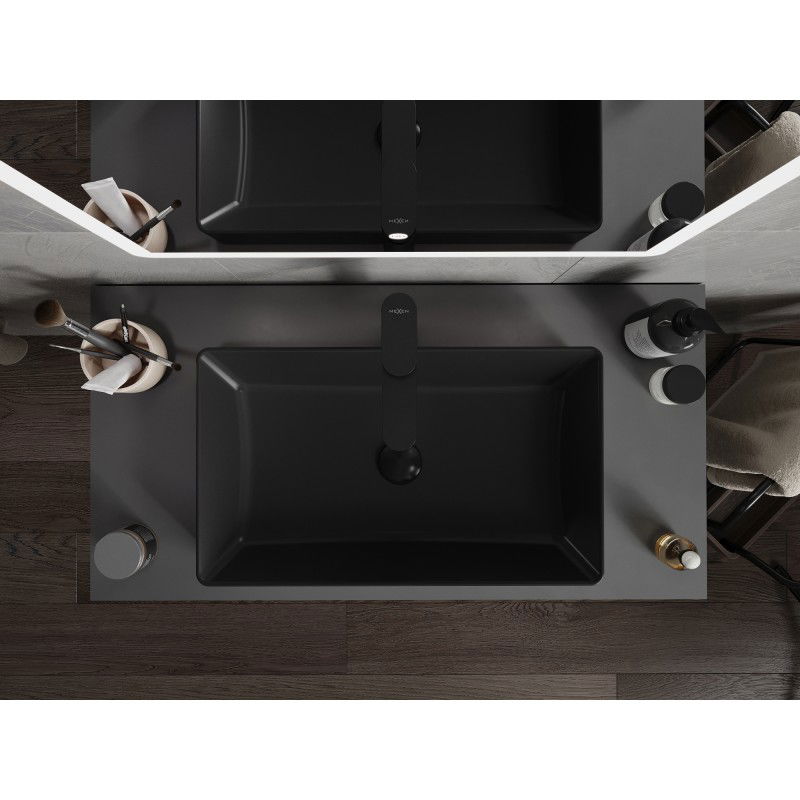 Mexen Nadia umyvadlo na desku 62 x 35 cm, černá mat - 21616085