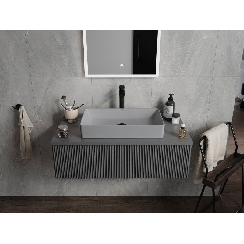 Mexen Nadia umyvadlo na desku 62 x 35 cm, světle šedá mat - 21616061