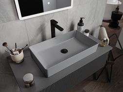 Mexen Nadia umyvadlo na desku 62 x 35 cm, světle šedá mat - 21616061