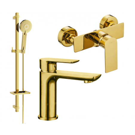 Mexen Alfa DQ40 sprchová sada, zlatá - 745704DQ40-50
