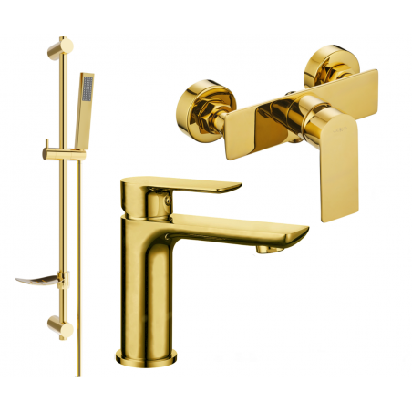 Mexen Alfa DF02 sprchová sada, zlatá - 745704DF02-50