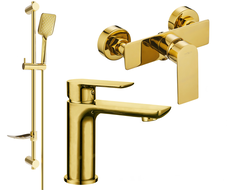 Mexen Alfa DF62 sprchová sada, zlatá - 745704DF62-50
