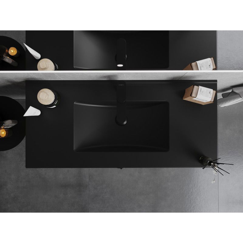 Mexen Atena umyvadlo zapuštěné do desky 101 x 46 cm, černá mat - 25011070