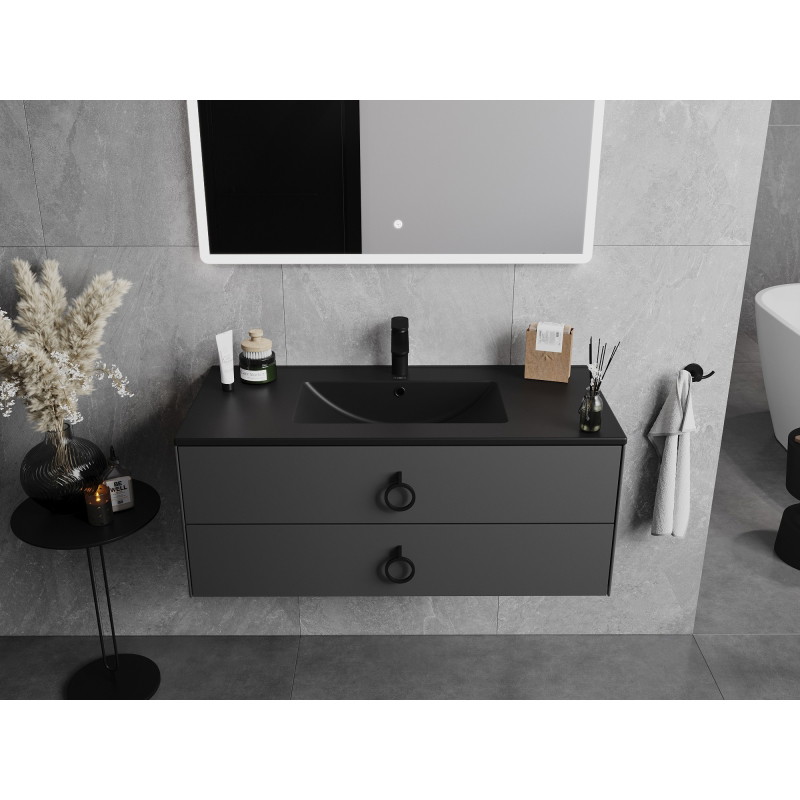 Mexen Atena vestavěné umyvadlo 101 x 46 cm, černý mat - 25011070