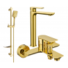 Mexen Alfa DF62 sada do vany, zlatá - 745713DF62-50