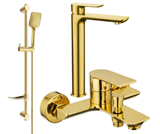 Mexen Alfa DF62 sada do vany, zlatá - 745713DF62-50