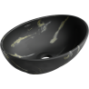 Mexen Elza umyvadlo na desku 40 x 33 cm, černý kámen - 21014084