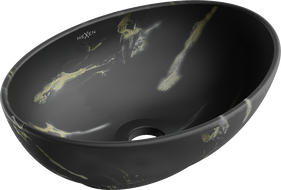Mexen Elza umyvadlo na desku 40 x 33 cm, černý kámen - 21014084