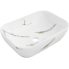 Mexen Rita umyvadlo na desku 45 x 32 cm, bílý kámen - 21084581