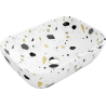 Mexen Rita umyvadlo na desku 45 x 32 cm, bílý kámen terrazzo - 21084587