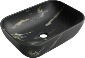 Mexen Rita umyvadlo na pracovní desku 45 x 32 cm, černý kámen - 21084588