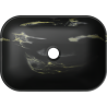 Mexen Rita umyvadlo na pracovní desku 45 x 32 cm, černý kámen - 21084588