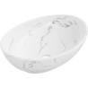 Mexen Elza umyvadlo na desku 40 x 33 cm, bílý kámen - 21014081