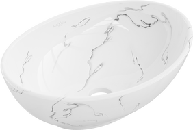 Mexen Elza umyvadlo na desku 40 x 33 cm, bílý kámen - 21014081