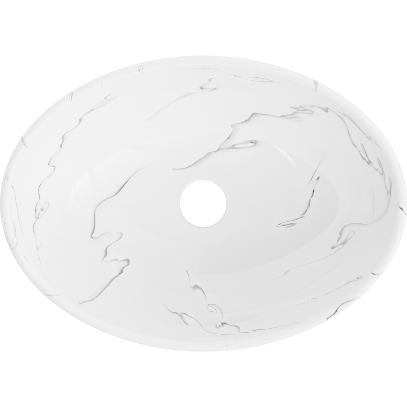 Mexen Elza umyvadlo na desku 40 x 33 cm, bílý kámen - 21014081