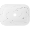 Mexen Rita umyvadlo na desku 45 x 32 cm, bílý kámen - 21084583