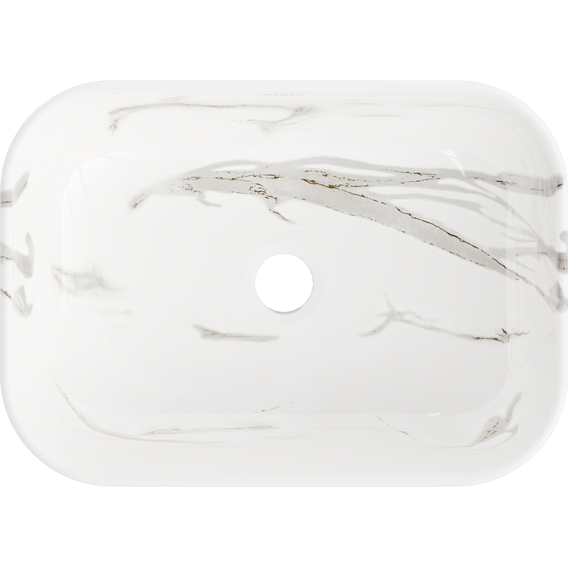 Mexen Rita umyvadlo na desku 45 x 32 cm, bílý kámen - 21084584