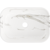 Mexen Rita umyvadlo na desku 45 x 32 cm, bílý kámen - 21084584