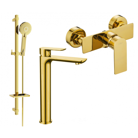 Mexen Alfa DQ40 sprchová sada, zlatá - 745714DQ40-50