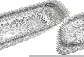 Mexen Rita umyvadlo na desku 45 x 32 cm, bílá/černý vzor - 21084586