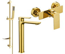 Mexen Alfa DF02 sprchový set, zlatý - 745714DF02-50