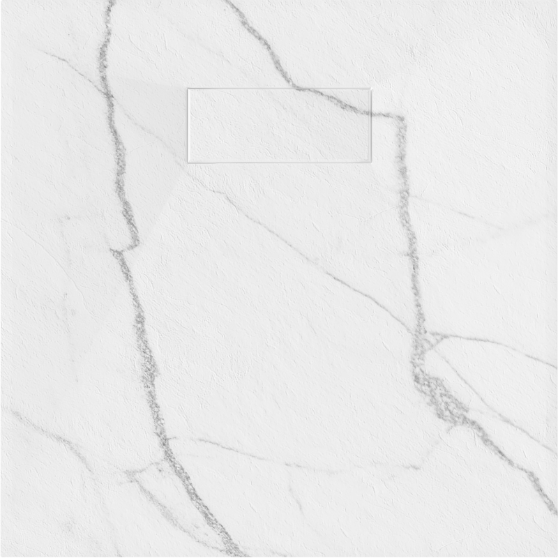 Mexen Hugo čtvercová sprchová vanička SMC 90 x 90 cm, bílý kámen - 42159090