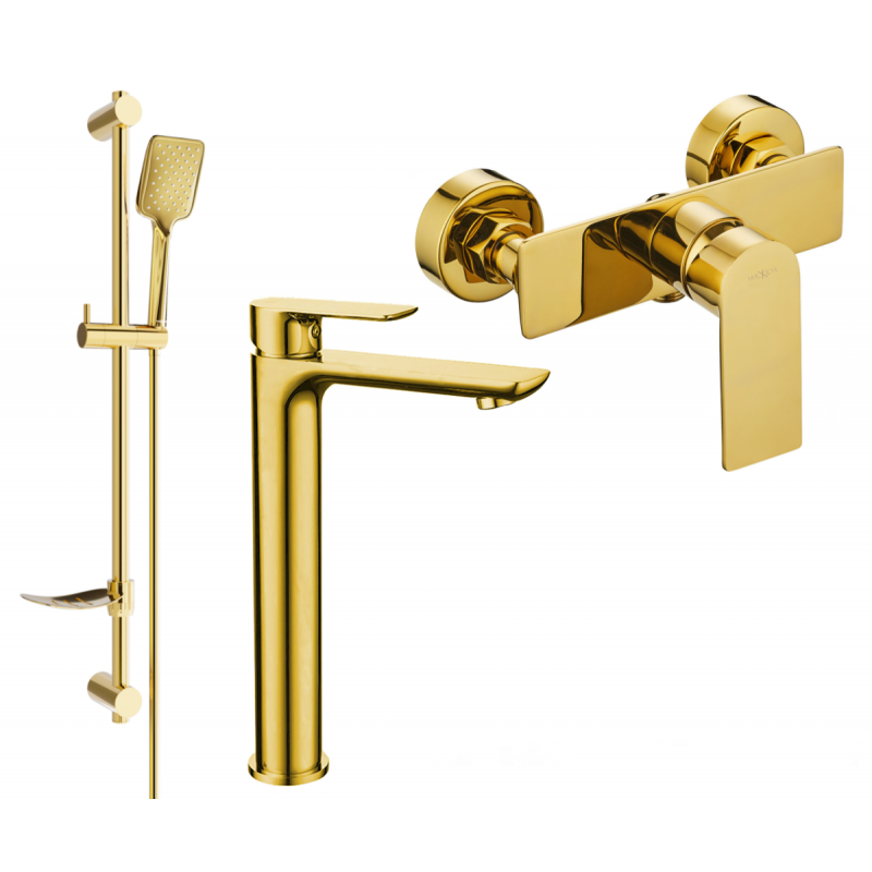 Mexen Alfa DF62 sprchová sada, zlatá - 745714DF62-50