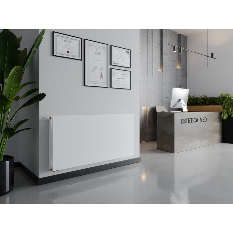 Mexen CVHF20 Hygiene Flat deskový radiátor 600 x 1400 mm, spodní připojení, 1405 W, bílý - W620HF-060-140-00