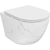 Mexen Lena WC mísa Rimless se sedátkem pomalu klesajícím slim, duroplast, bílý kámen - 30224093