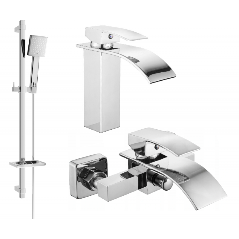 Mexen Aries DQ45 vanová sada, chrom - 744803DQ45-00