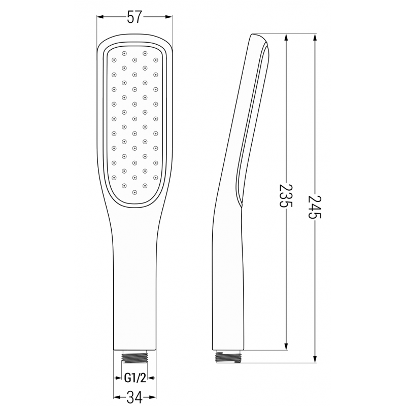 Mexen R-49 sprchová hlavice 1-funkční, bílá/zlatá - 79549-25