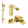 Mexen Aries DQ45 koupelnový set, zlatý - 744803DQ45-50