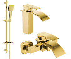 Mexen Aries DQ45 koupelnový set, zlatý - 744803DQ45-50