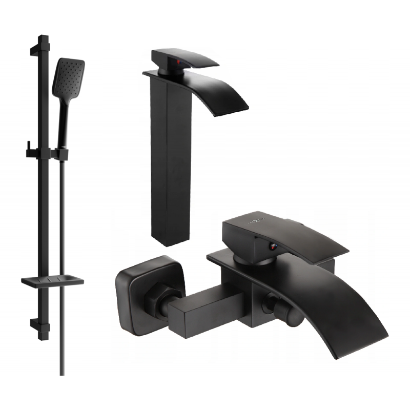 Mexen Aries DQ62 vanová sada, černá - 744813DQ62-70