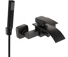 Mexen Aries R77 vanová baterie se sprchovou sadou, černá - 74483R77-70