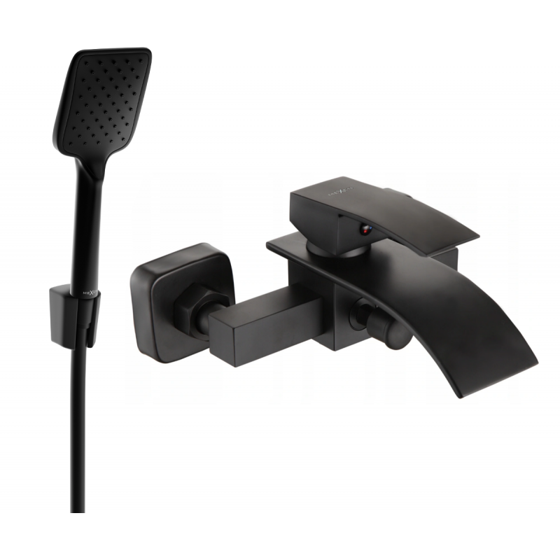 Mexen Aries R62 vanová baterie s sprchovým setem, černá - 74483R62-70