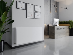 Mexen CHF20 Hygiene Flat deskový radiátor 400 x 1200 mm, boční připojení, 863 W, bílý - W420HF-040-120-00