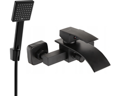 Mexen Aries R45 vanová baterie se sprchovou sadou, černá - 74483R45-70