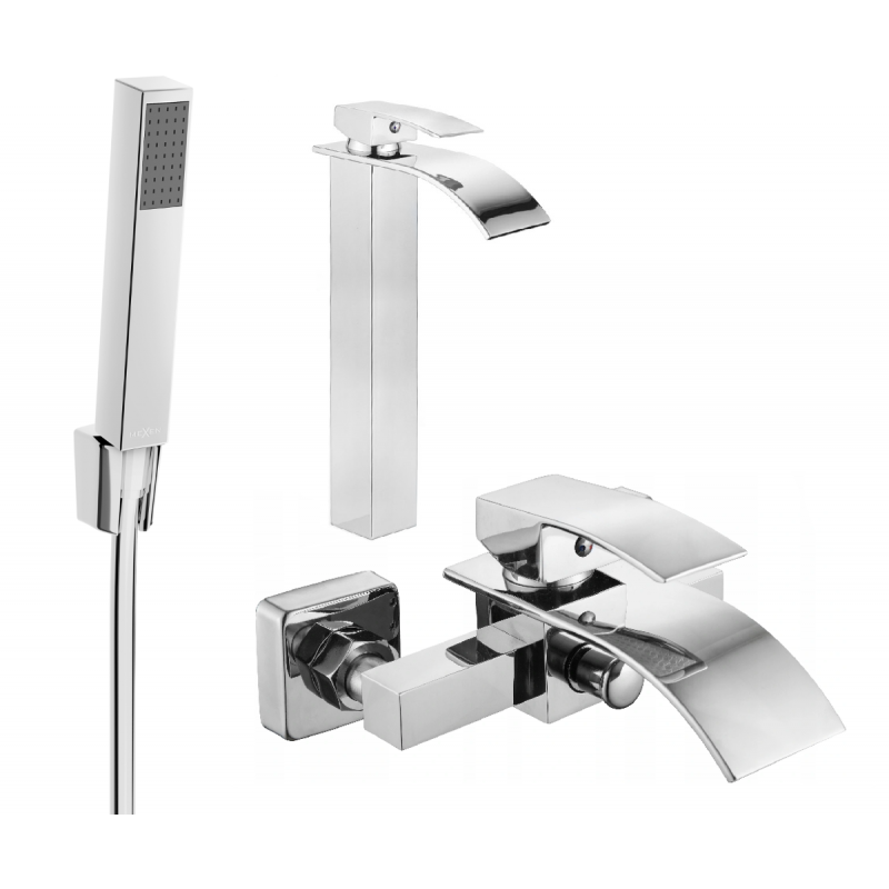 Mexen Aries R77 sada vanová, chrom - 744813R77-00