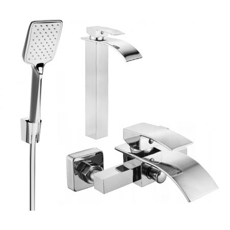 Mexen Aries R62 sada vanových armatur, chrom - 744813R62-00